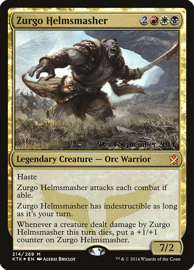 Zurgo Helmsmasher Foil - Prerelease Promo